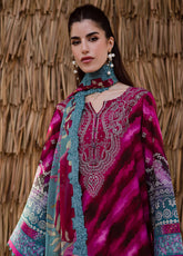 Gardenia By Nureh Embroidered Viscose Slub Linen 3 Piece Unstitched Suit NU25GVSL D-NEW-89